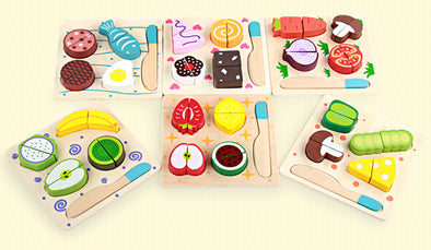 WOODEN FRUIT AND VEGETABLE SET