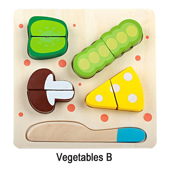 WOODEN FRUIT AND VEGETABLE SET
