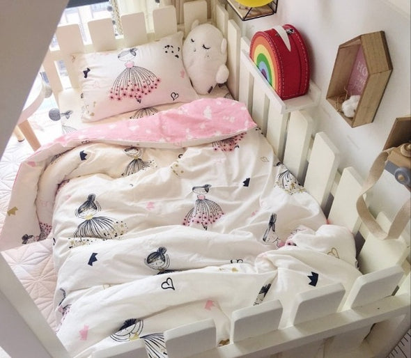 100% Cotton Crib Bed Linen Kit